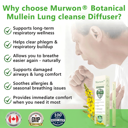 🇨🇦 𝐏𝐫𝐨𝐮𝐝𝐥𝐲 𝐂𝐚𝐧𝐚𝐝𝐢𝐚𝐧 𝗠𝗮𝗱𝗲 & 𝑺𝒉𝒊𝒑𝒑𝒆𝒅✅𝐌𝐮𝐫𝐰𝒐𝒏® 𝐁𝐨𝐭𝐚𝐧𝐢𝐜𝐚𝐥 𝐌𝐮𝐥𝐥𝐞𝐢𝐧 𝐋𝐮𝐧𝐠 𝐂𝐥𝐞𝐚𝐧𝐬𝐞 𝐃𝐢𝐟𝐟𝐮𝐬𝐞𝐫🔥(👨‍⚕️Cough, Pharyngitis, shortness of breath, sputum, stuffy nose, bronchitis, bronchitis, allergy symptoms, lung discomfort)3❤️