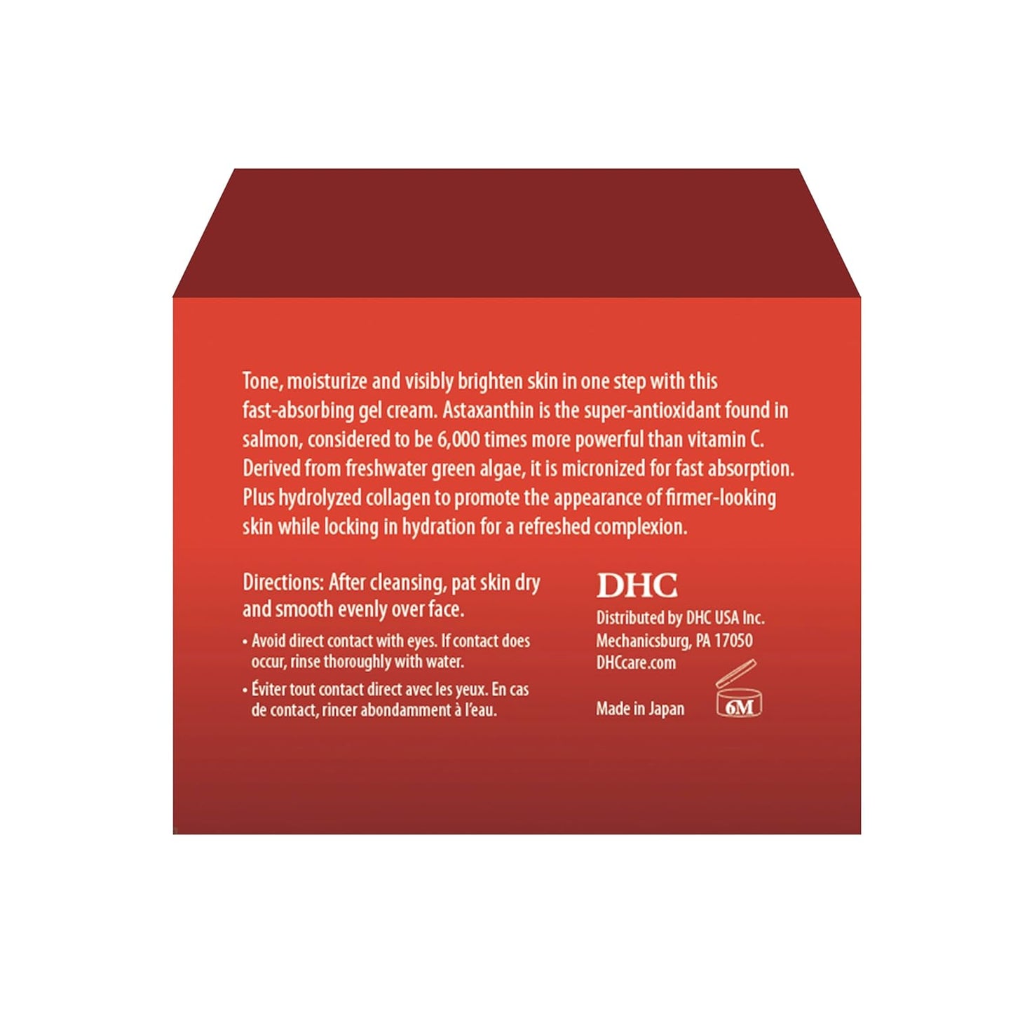 DHC Astaxanthin Collagen All-in-One Gel, Brightening Daytime Facial Moisturizer, Lightweight, Toning, Hydrating, Absorbs Quickly, Collagen, Fragrance and Colorant free, Ideal for all Skin Types