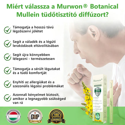 🇭🇺 Hivatalos Webáruház✅𝑴𝒖𝒓𝒘𝒐𝒏® Gyógynövényes Légzéskönnyítő Inhalátor 🌿 (Természetes támogatás a tiszta légutakért és a friss torokért)1💝